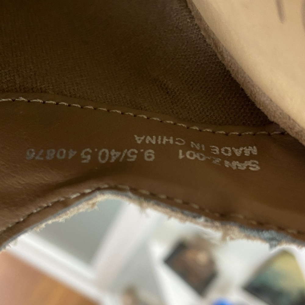 Chinese Laundry Suede Leather Tan Women's Mules Booties Block Heels 9.5 - Picture 13 of 13